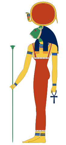 A drawing of the goddess Sekhmet.