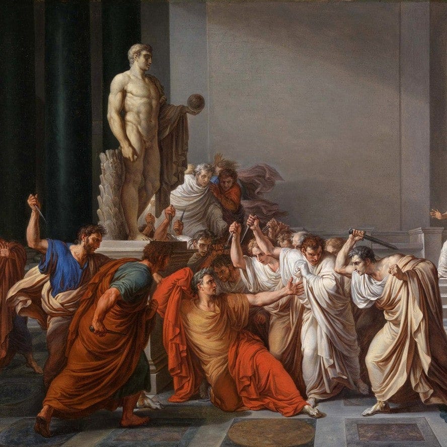 The Death of Julius Caesar (1806) by Vincenzo Camuccini
