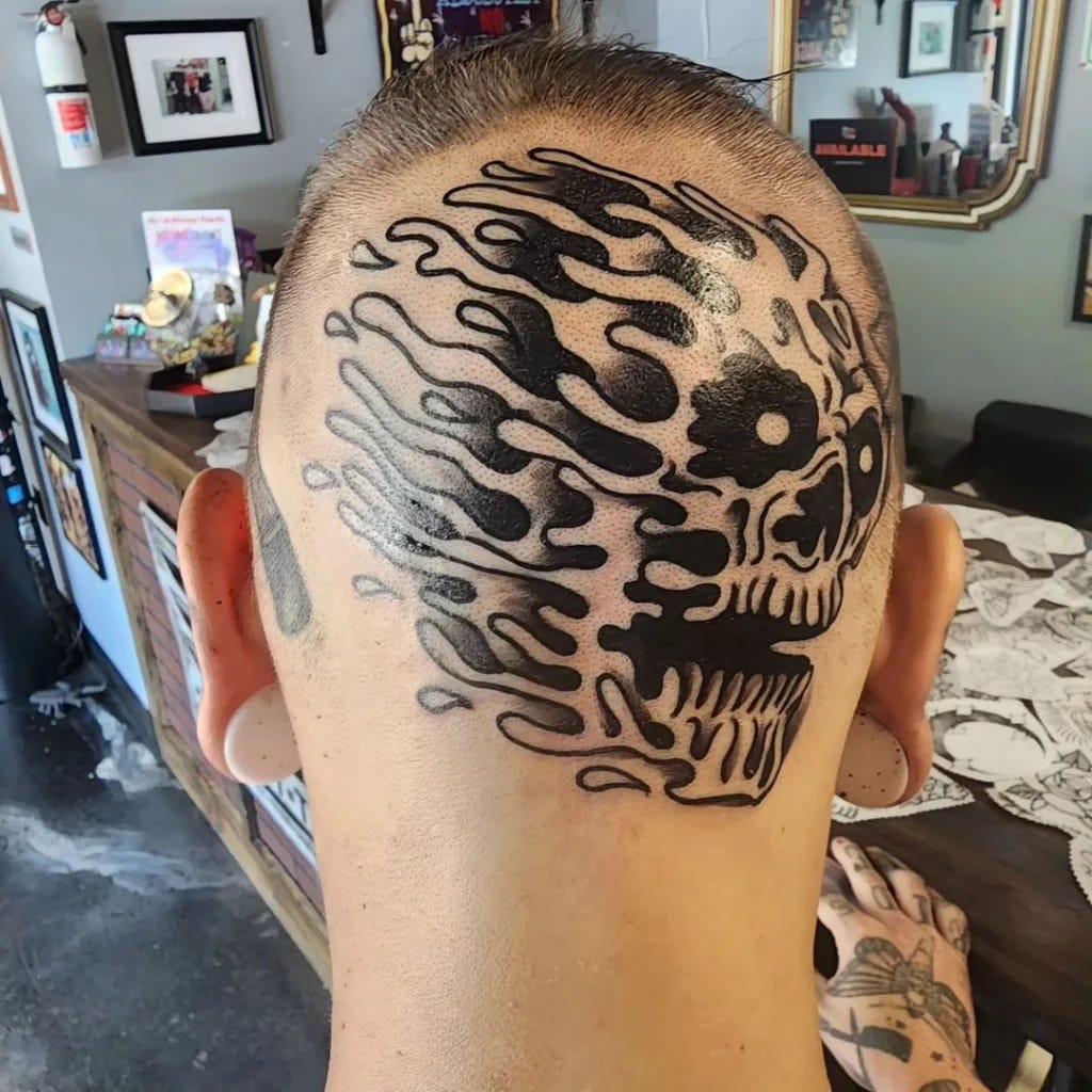 Liquid Death superfan gets drink can logo tattooed on his head - Need To  Know