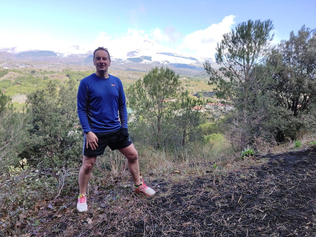 Me, in front of Mt Etna