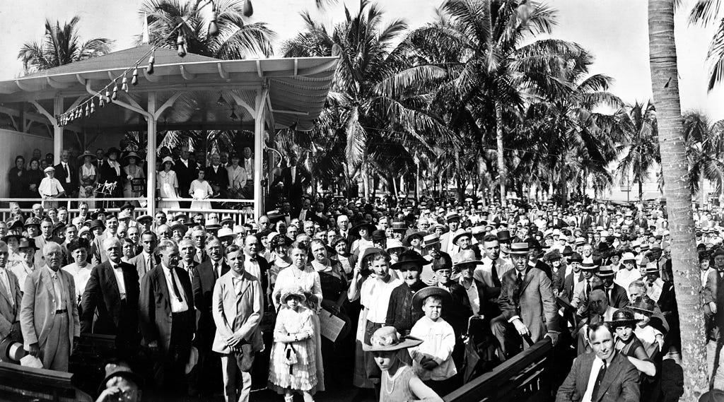 Figure 1: William Jennings Bryan in Royal Palm Park in 1921