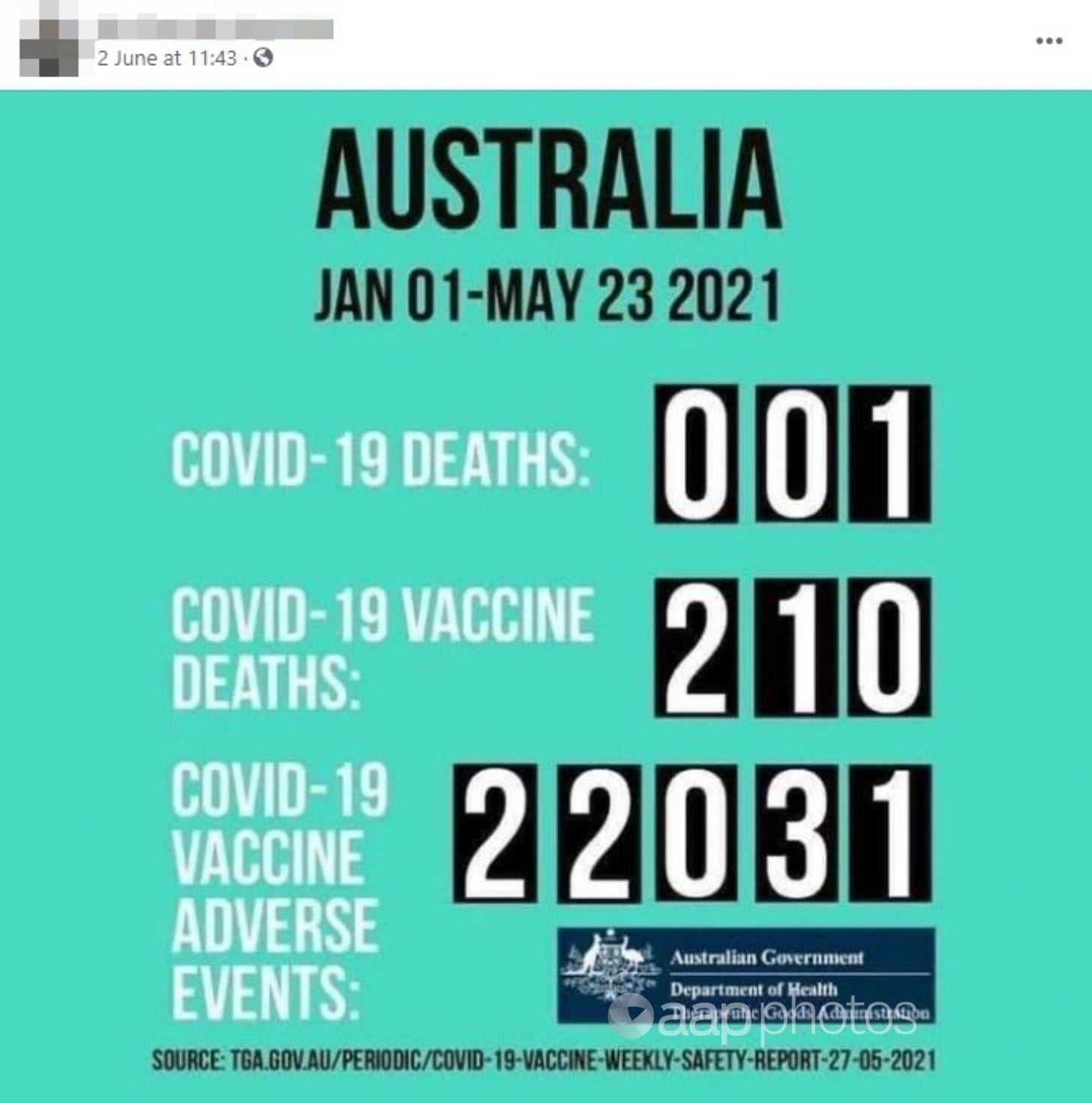 Meme misuses Australian data to falsely claim COVID-19 vaccine deaths ...