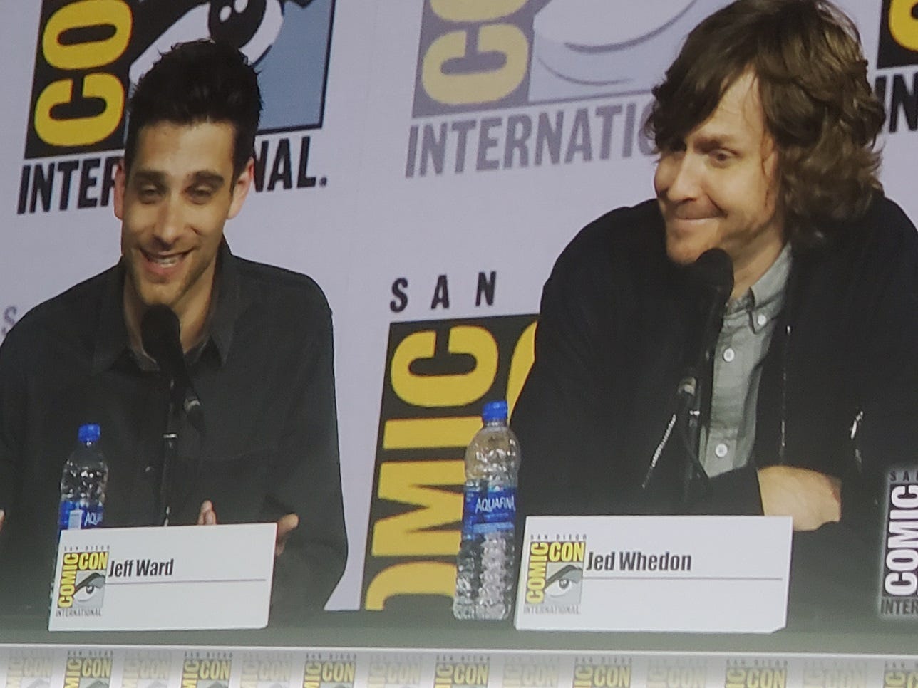 jeff ward with jed whedon agents of shield comic con panel 2019