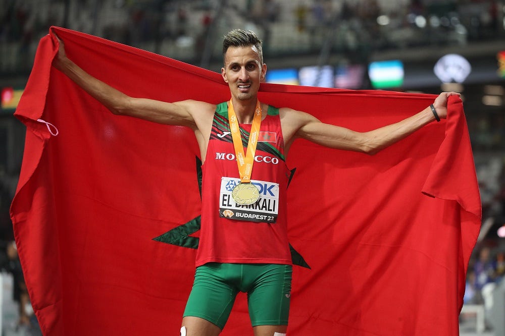 Marocký sprinter Soufiane El Bakkali.