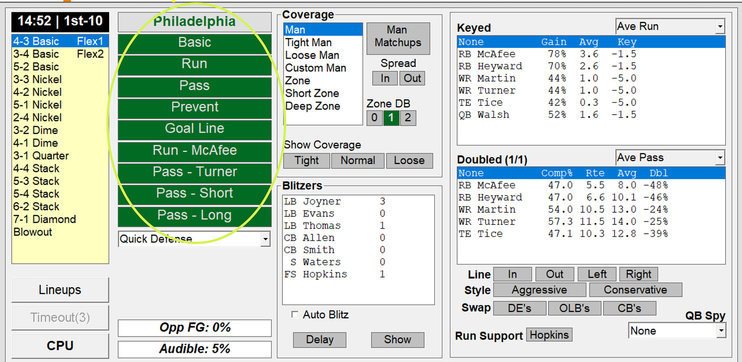 Action! PC Football Defensive Play Calling