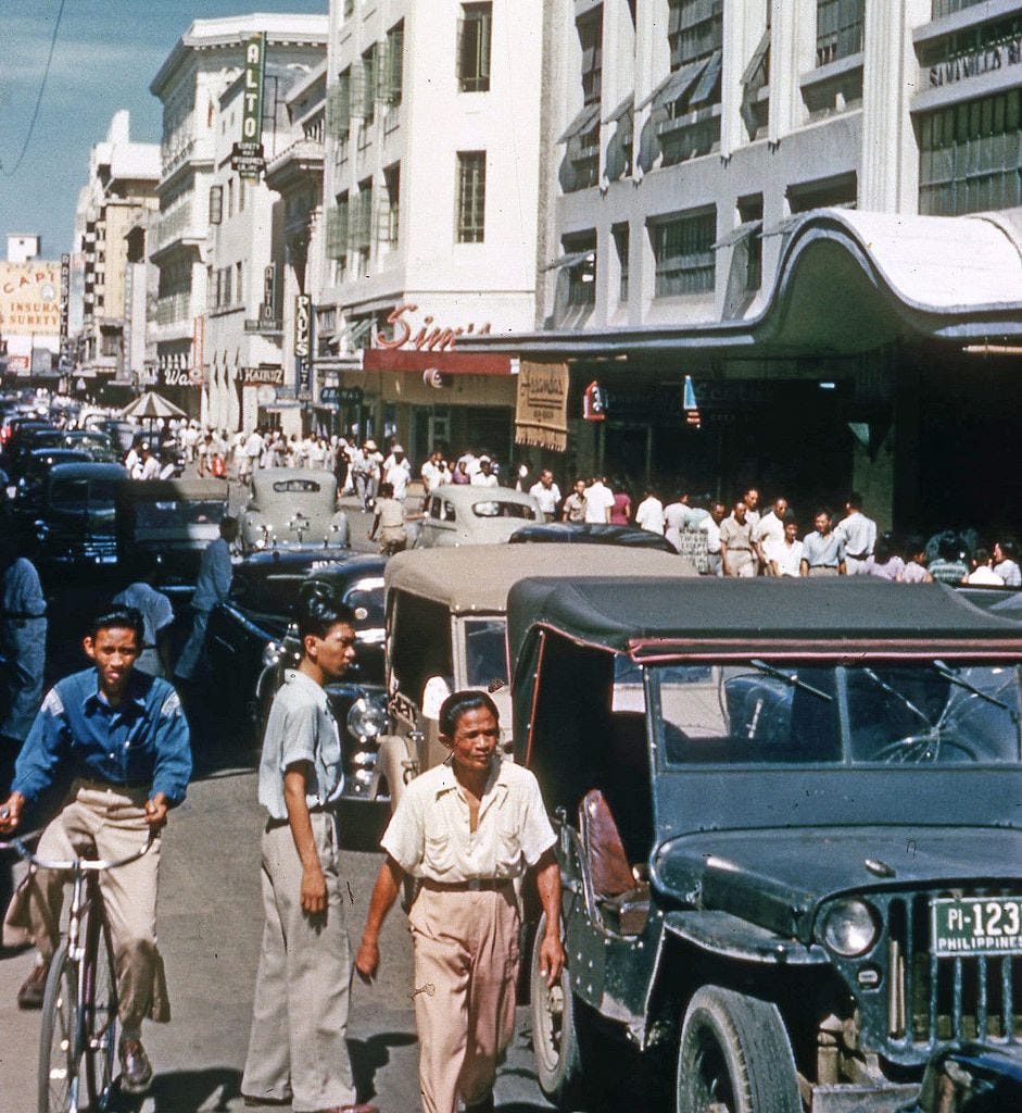 Escolta, Manila in the 1950s : r/Philippines