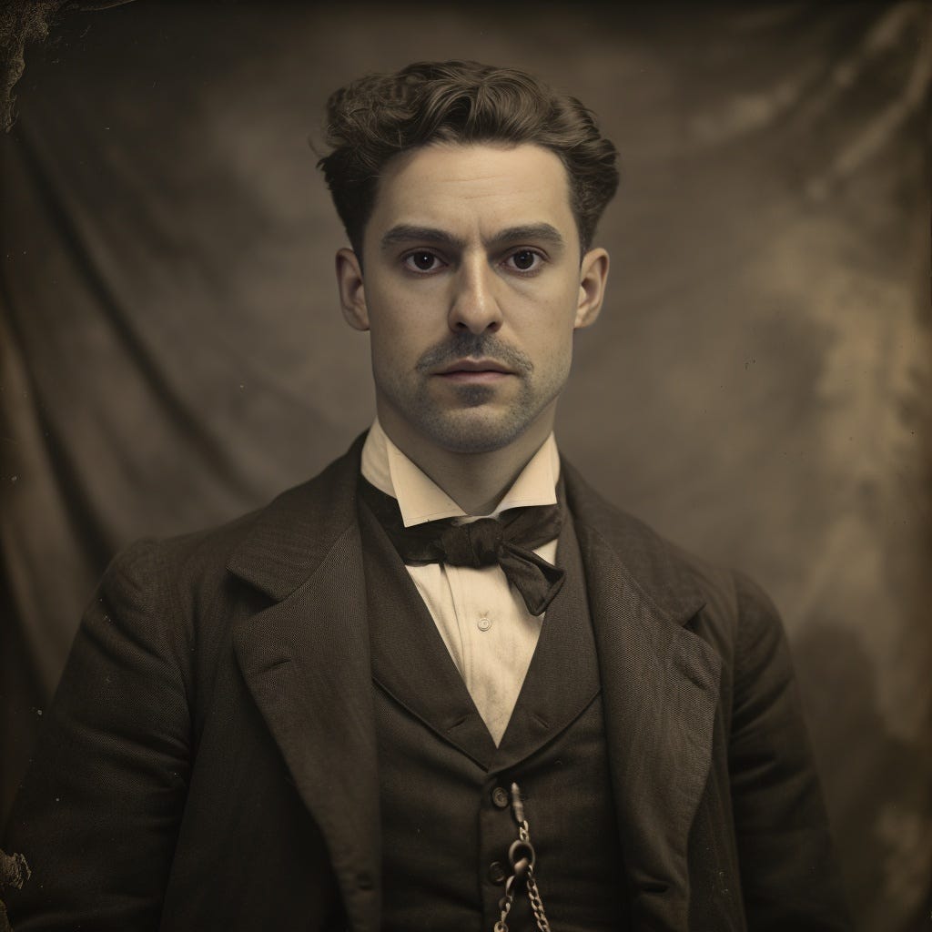 Victorian man portrait with Daniel Nest swapped in