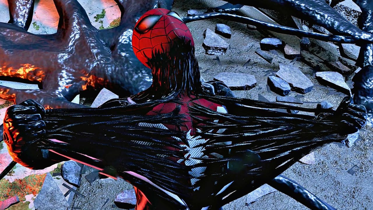 Spider-Man Destroys Venom Symbiote Suit Scene - Spider-Man 2 (2023) PS5 4K  60FPS - YouTube