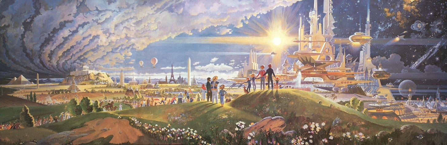 epcot horizon's mural the prologue and the promise by robert mccall