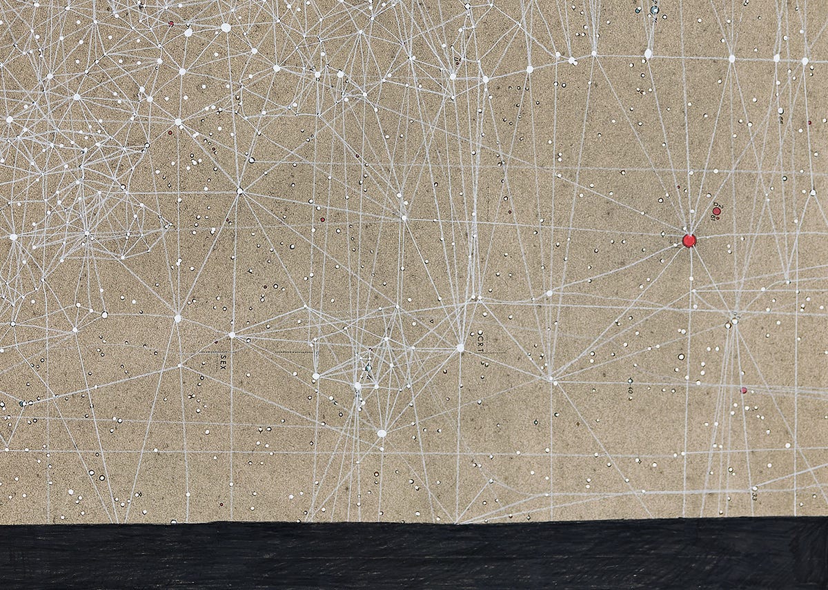 Victoria Burge, Leo, (detail), (ink, acrylic, and graphite on pigment print of a drawing by the artist), 2018 [Krakow Witkin Gallery, Boston. © Victoria Burge]