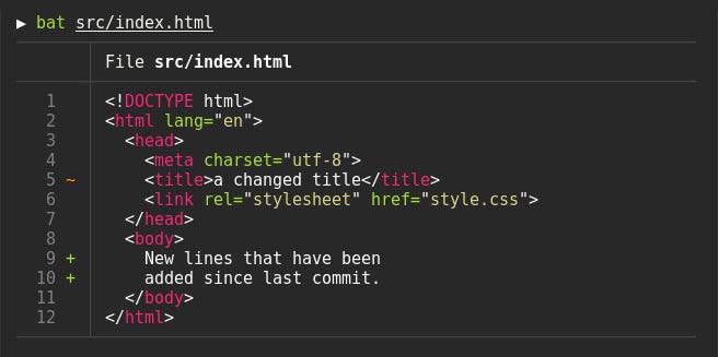 Git integration example