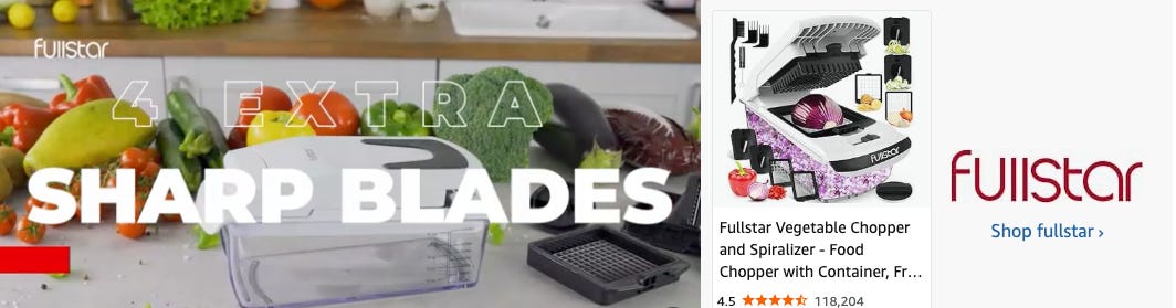 Vegetable Chopper and Spiralizer with stainless steel blades, multiple interchangeable attachments, and a large catch tray. Perfect for fast, uniform chopping, slicing, and spiralizing vegetables for meal prep, salads, and low-carb recipes. Shop time-saving kitchen gadgets to simplify your meal prep.
