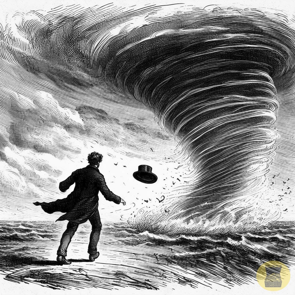 Fooling With a Whirlwind - Singular Discoveries - Illustration by Paul Brown using DALL-E 3 Image Creator