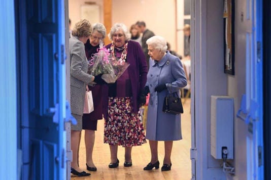 Queen Elizabeth II with members of the Women's Institute in 2019