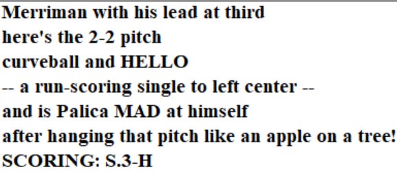 Diamond Mind Baseball Play By Play