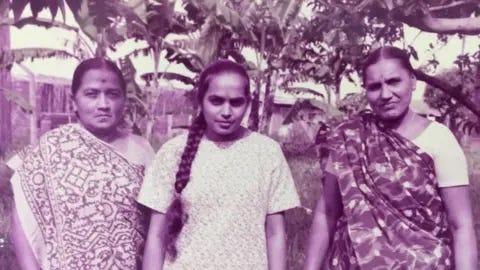 Mrudula Desai Mrudula Desai with her mum and aunt in Uganda