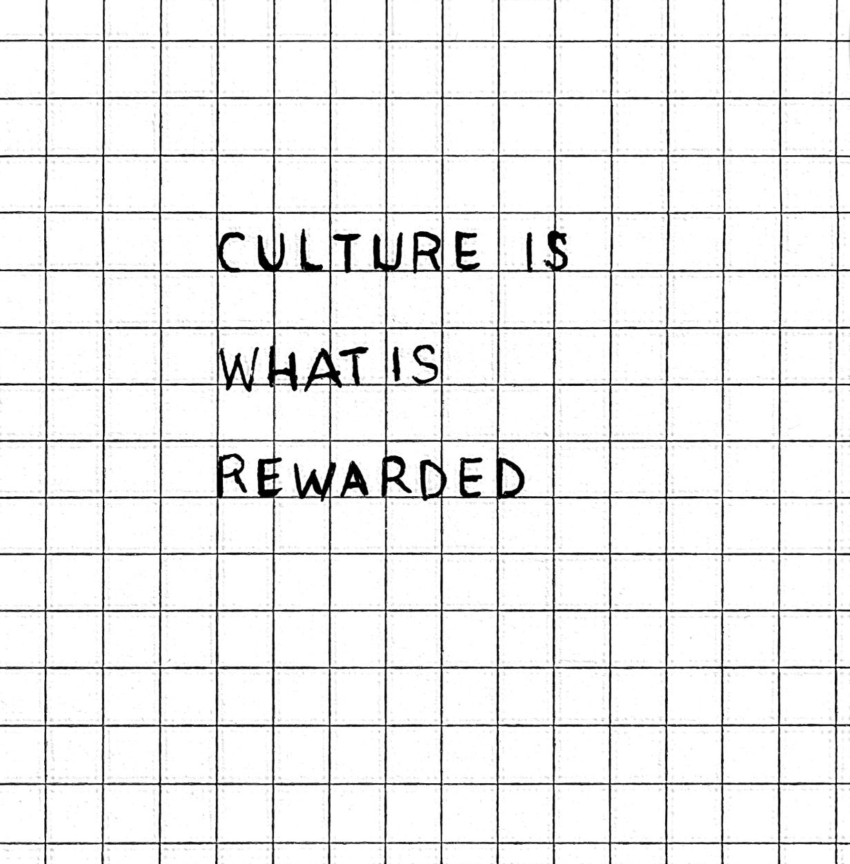 Culture is what is rewarded