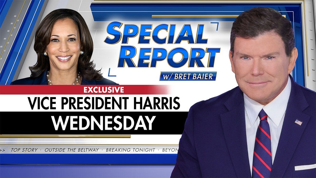 Bret Baier to interview VP Kamala Harris on ‘Special Report’ Wednesday