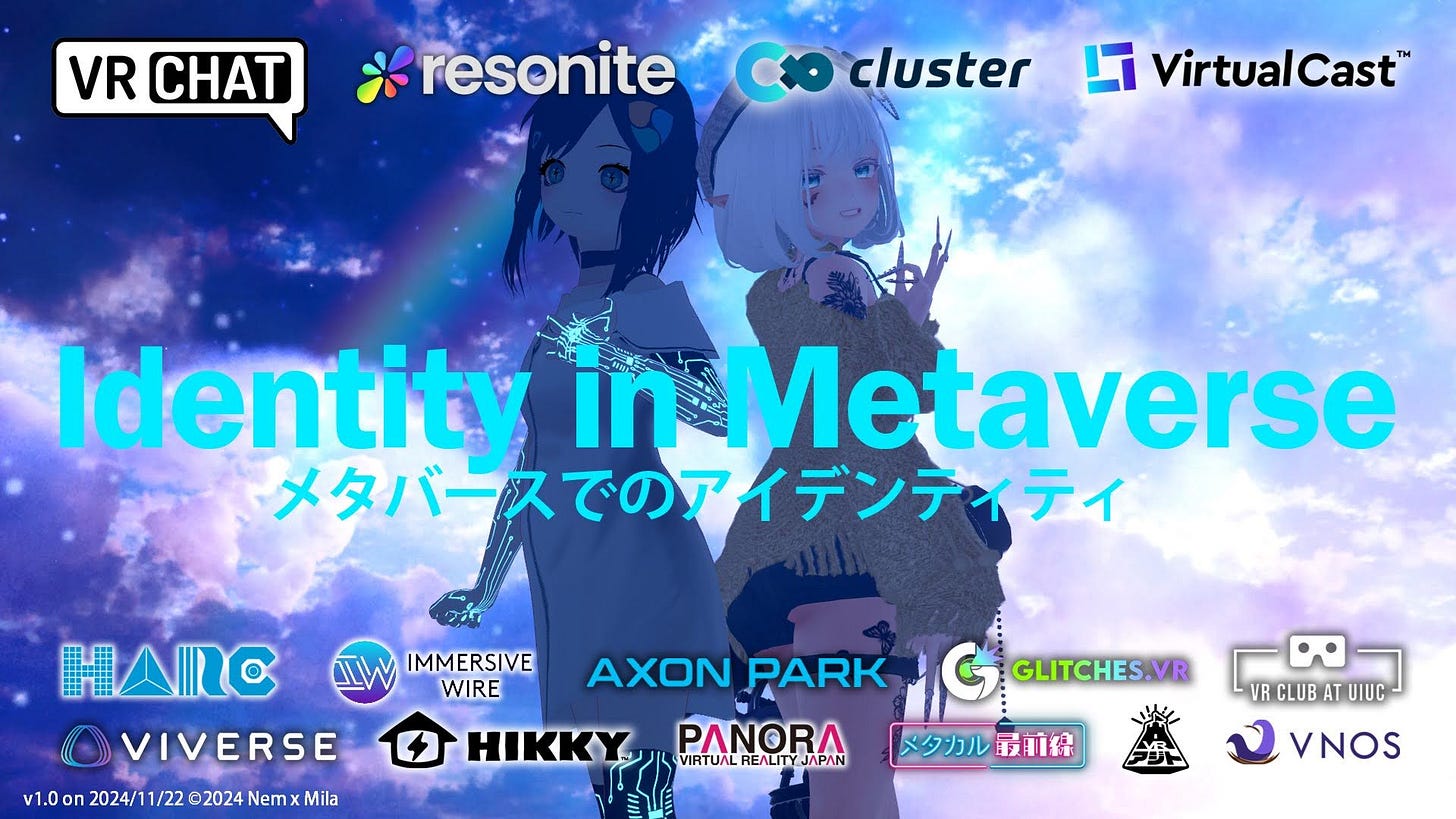 This is a promotional photo of Nem and Mila for the Identity in Metaverse survey.