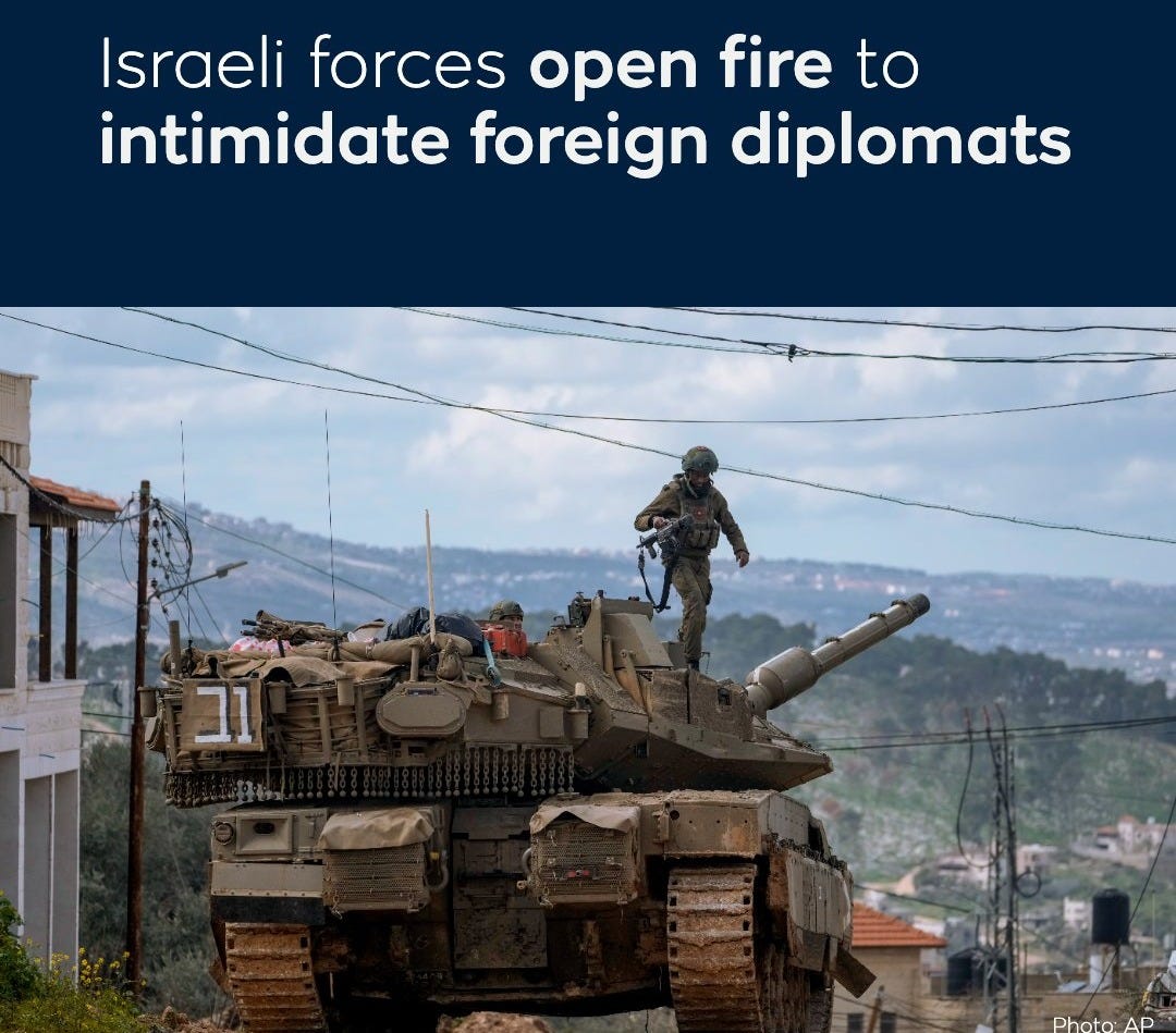 TRT World on X: "Israeli forces fire warning shots at a delegation of 35  foreign diplomats near the Jenin refugee camp in the occupied West Bank,  according to a Palestinian official 🔗https://t.co/ePc7jIqjkU