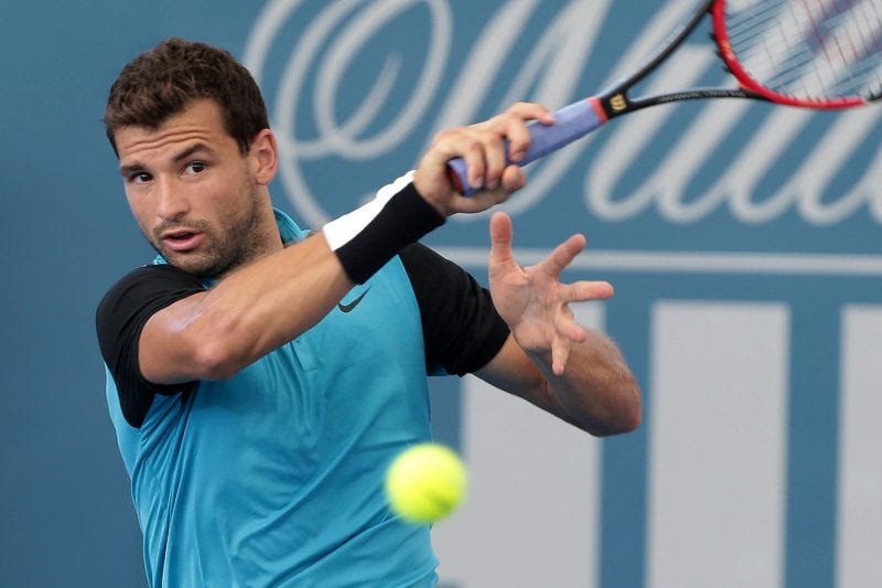 grigor dimitrov holding out at australian open 2017