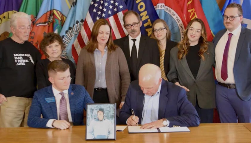 Photo “Braxton Mitchell and Gov. Greg Gianforte” by Braxton Mitchell. 