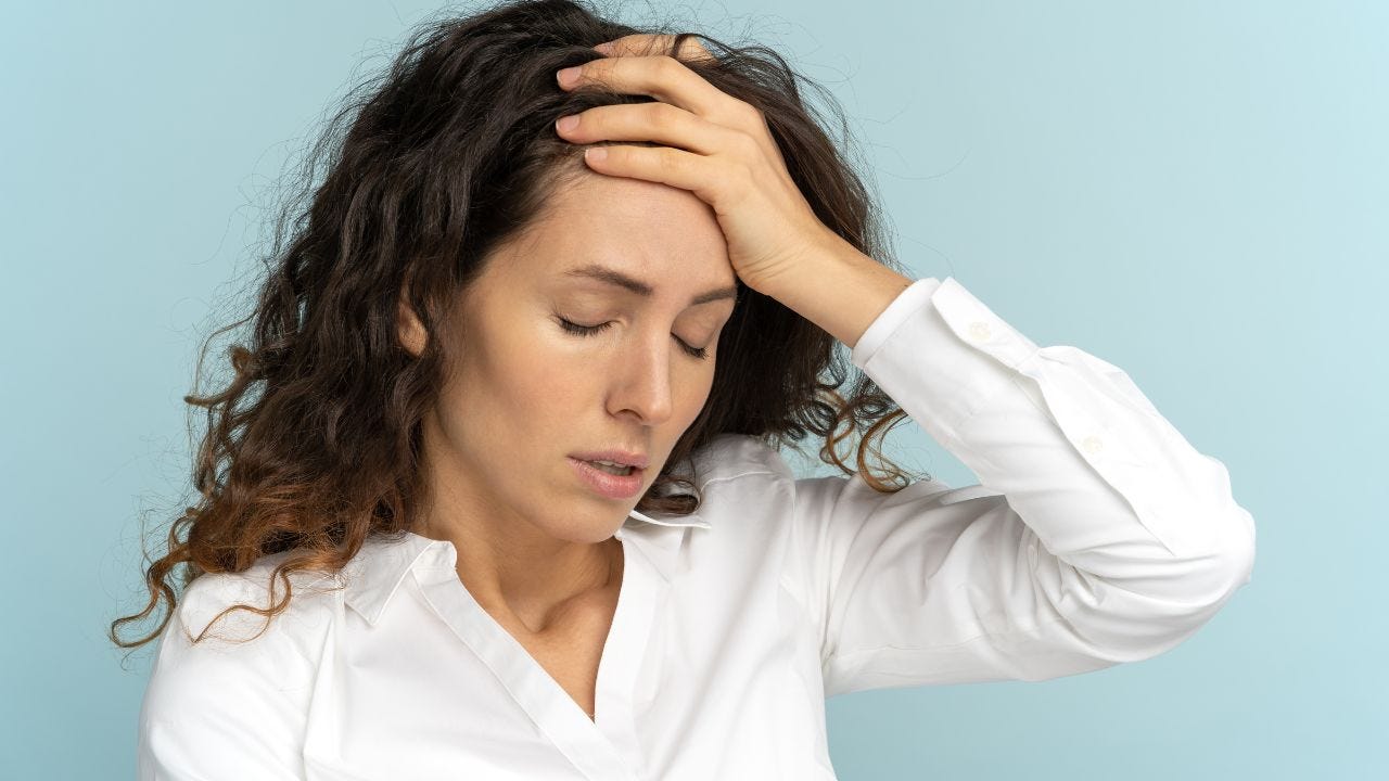 Frustrated woman in the health care system