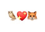 Emojis indicating Owl Loves Fox