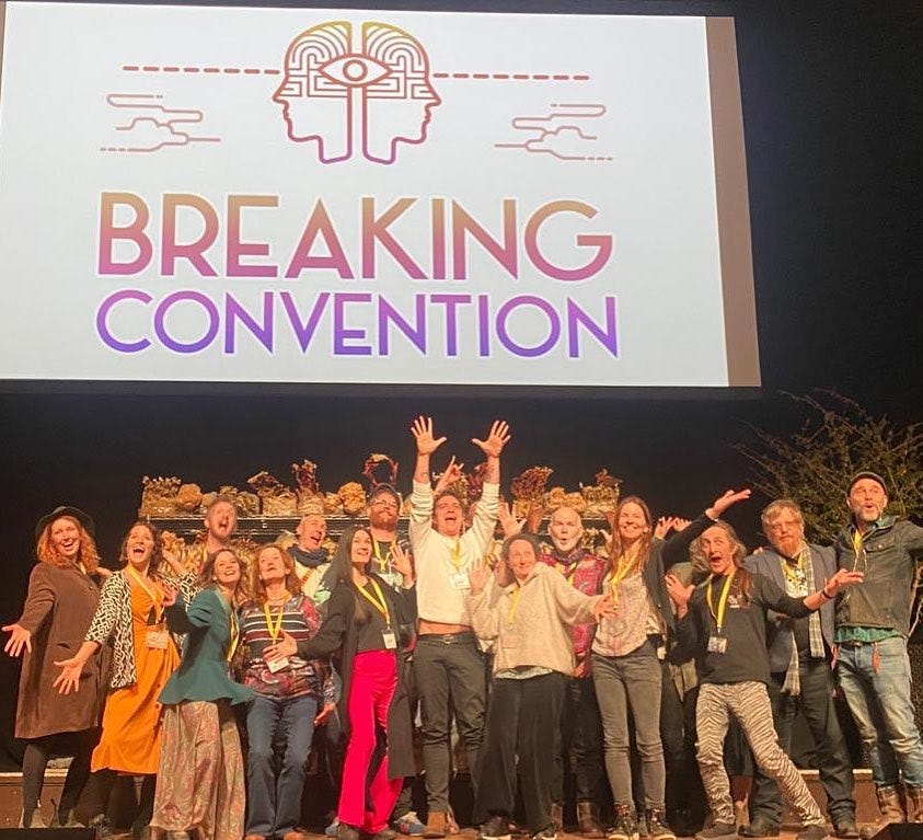May be an image of 5 people and text that says "BREAKING CONVENTION"