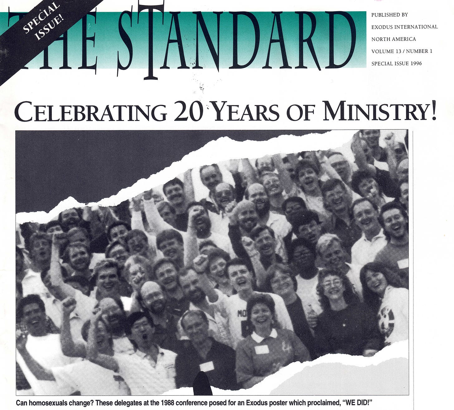 Cover of Exodus International newsletter in 1996.