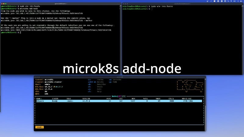 run microk8s add-node