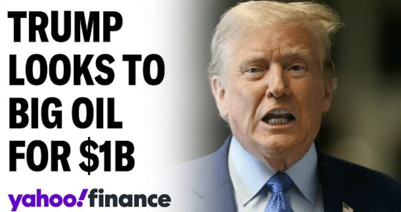 "Trump Looks to Big Oil for $1B" - Yahoo!finance