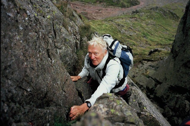 Ronnie Faux climbing