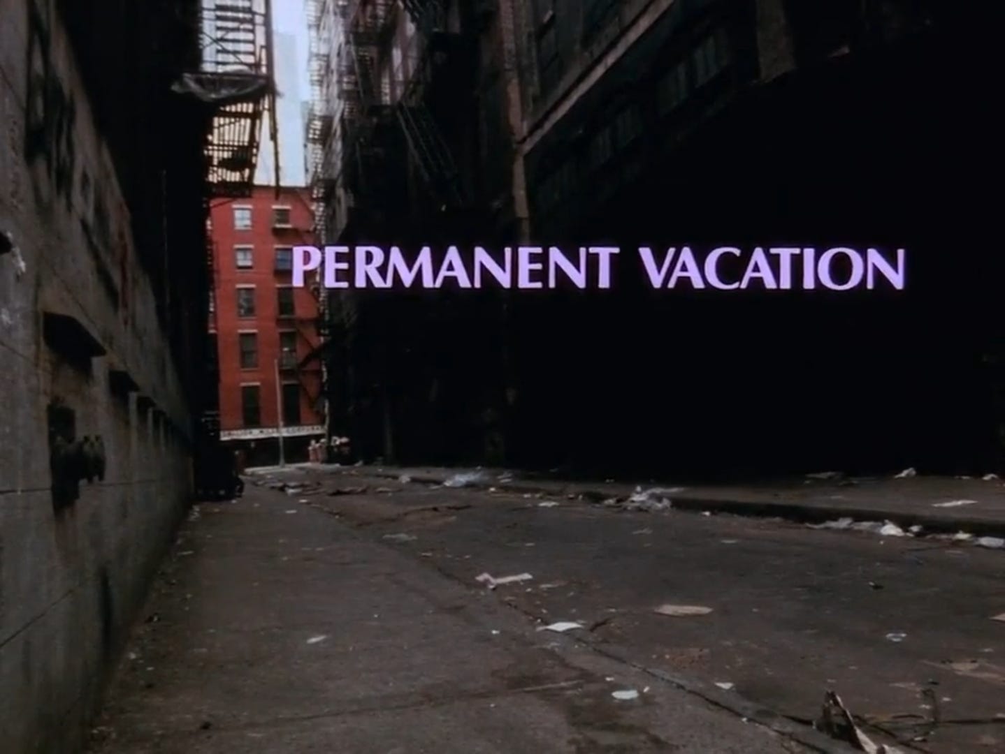 Permanent vacation (1981) title screen