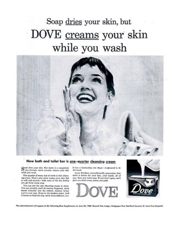 vecchi annunci pubblicitari di David Ogilvy per la campagna Dove