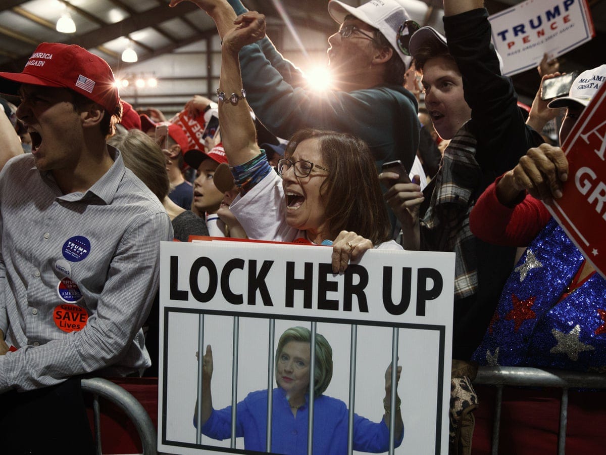 Trump drops repeated threat to jail Clinton: 'She went through a lot' |  Donald Trump | The Guardian