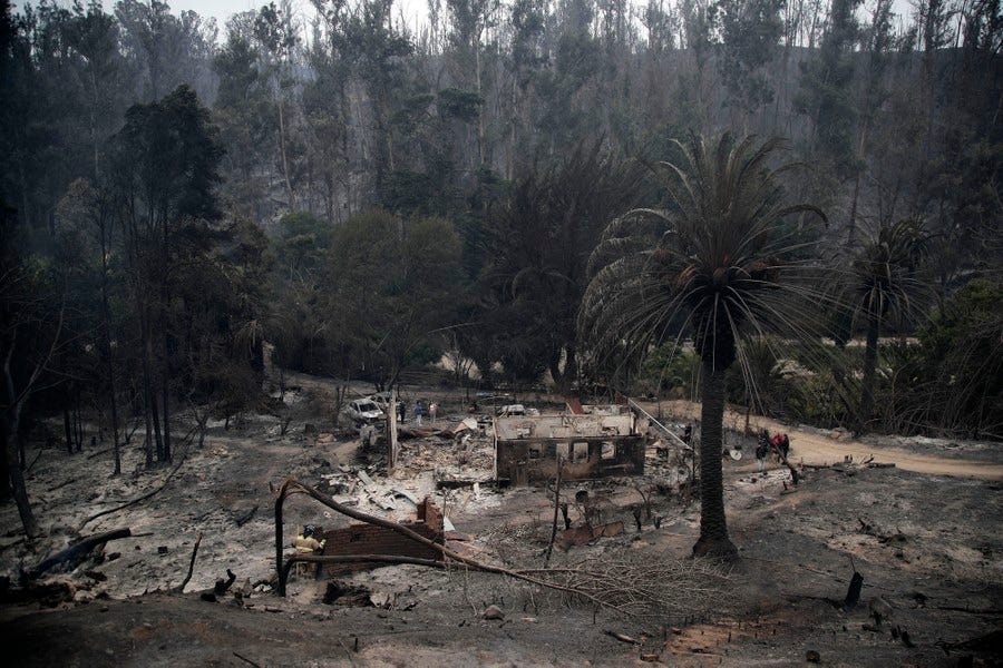 Deadly Wildfires Rage Through Central Chile - The Atlantic