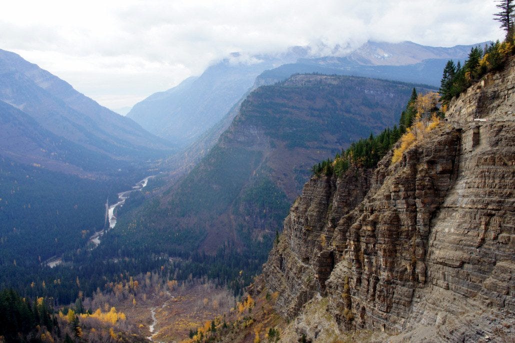 A few miles from the top of Logan Pass.