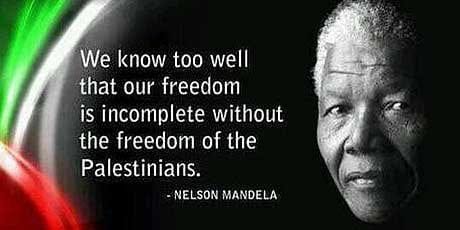 We know too well that our freedom is incomplete without the freedom of the  Palestinians - Nelson Mandela [460x230] : r/QuotesPorn
