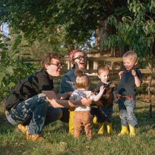 Simone et Malcolm Collins et leurs enfants_ le 2 octobre à leur domicile à Eagleville_Pennsylvanie