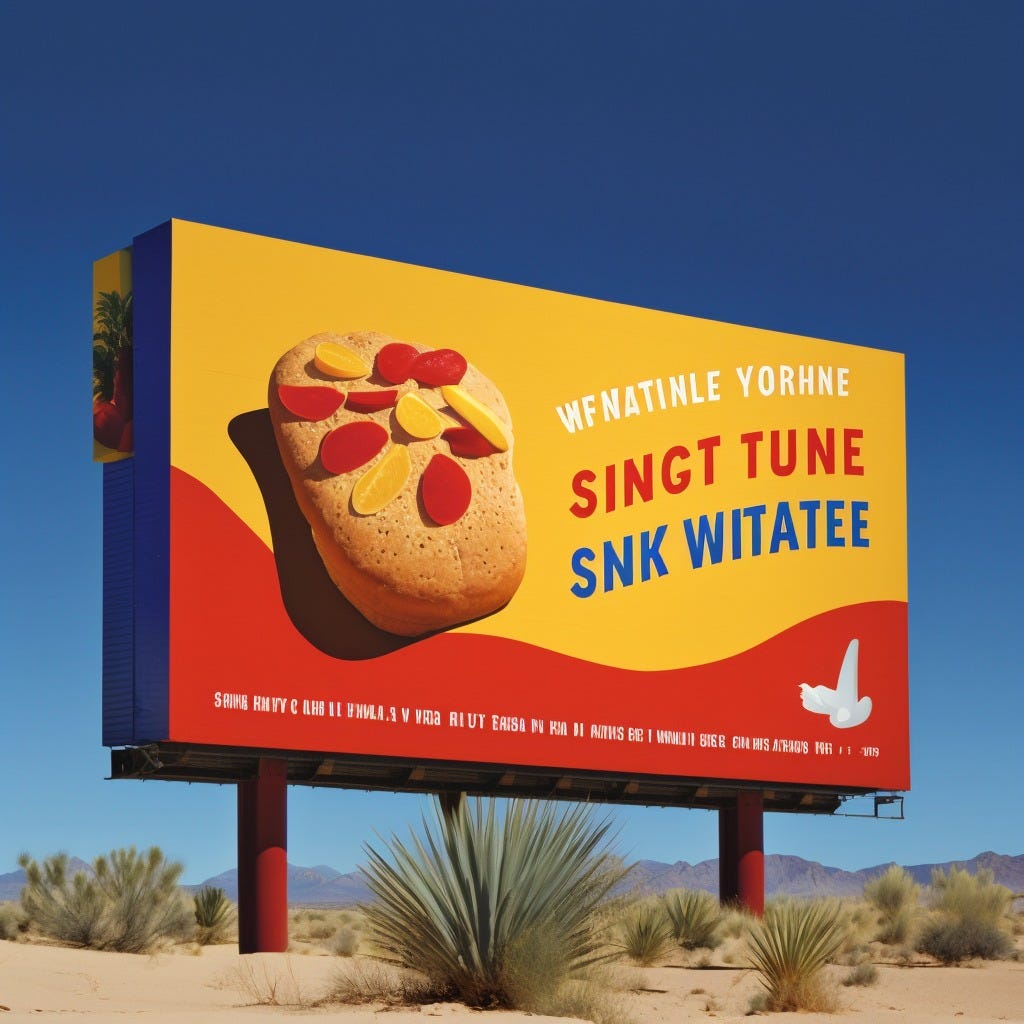 AI-generated billboard of Southwest as a bread company