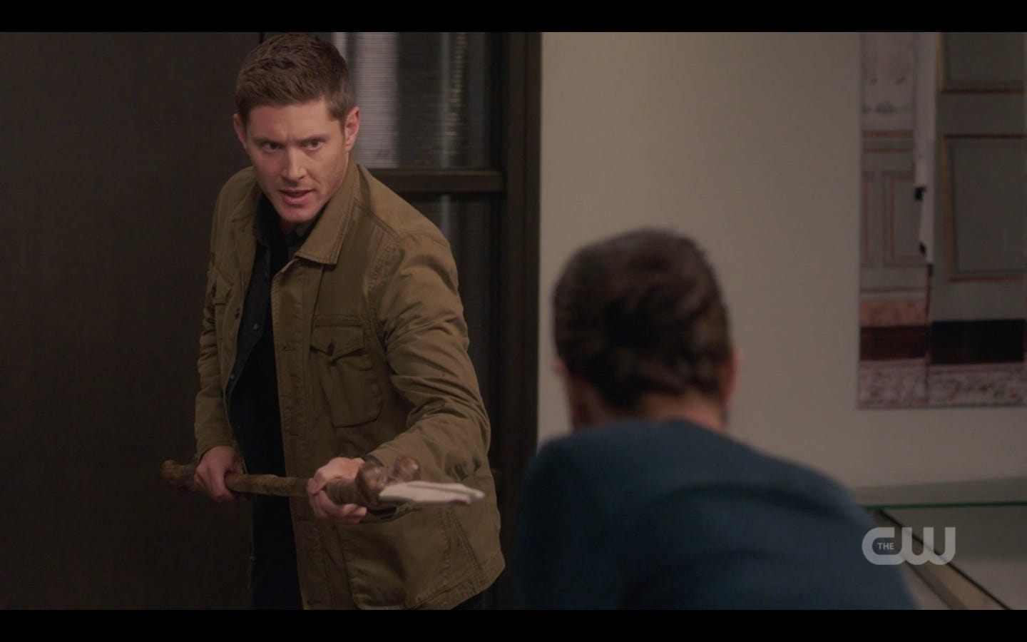 dean michael with spear for jack spn 1409