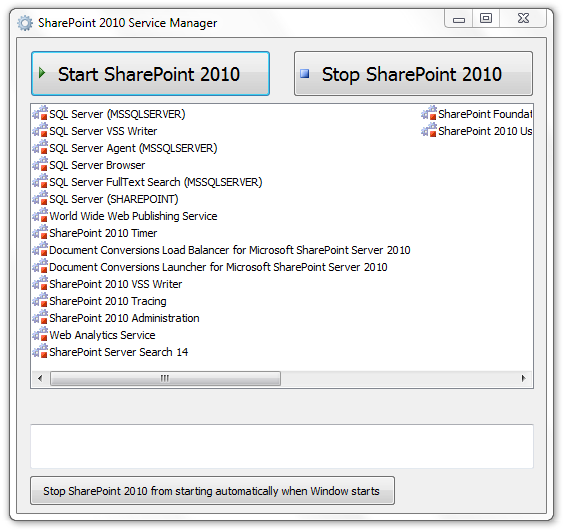SharePoint 2010 Service Manager