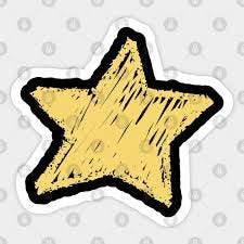 Gold Star Chalkboard Drawing - Gold ...