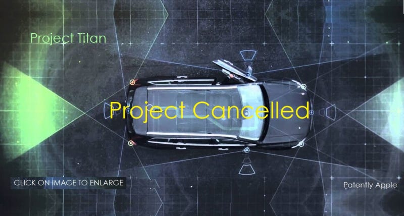 Apple Executives made a stunning announcement today: Project Titan, its Decadelong Vehicle Project is Dead