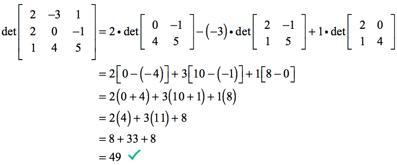 Determinant of 3x3 Matrix | ChiliMath