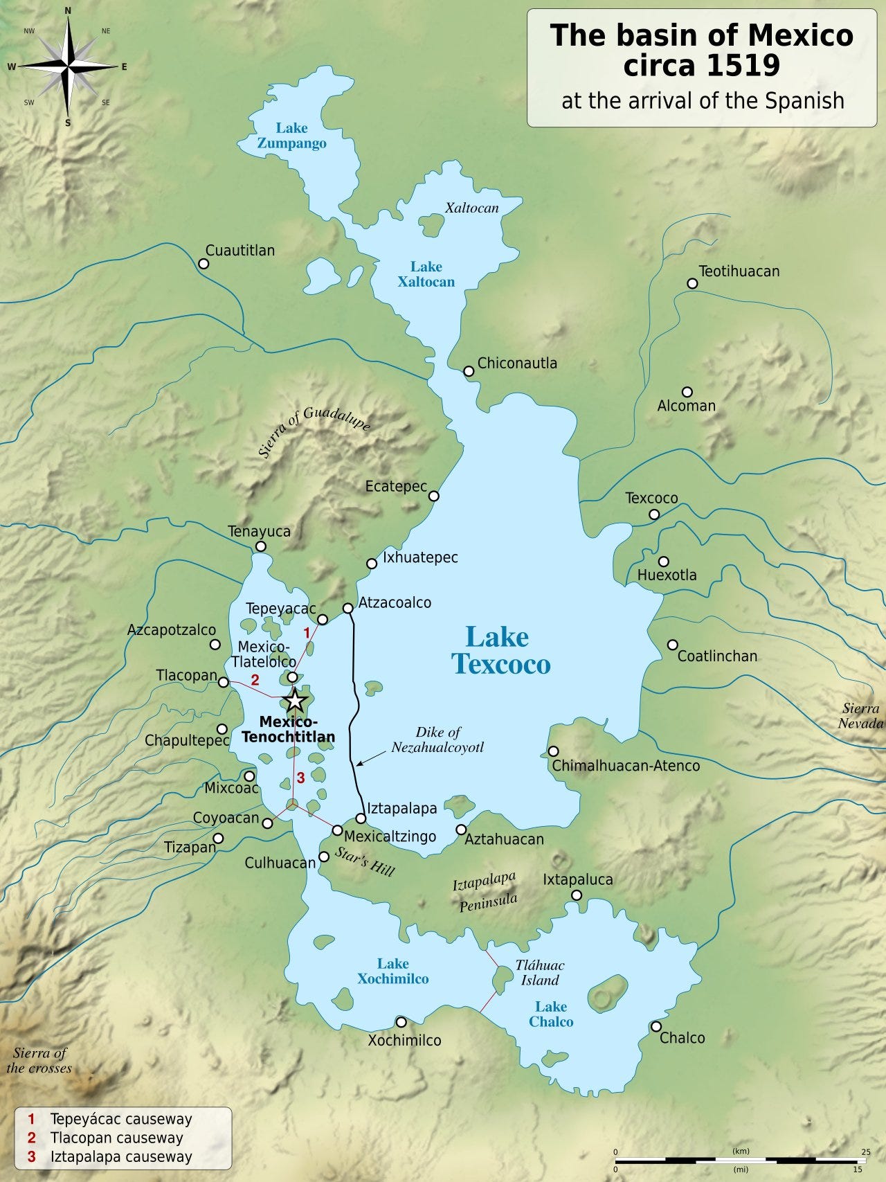 Lake Texcoco around 1519