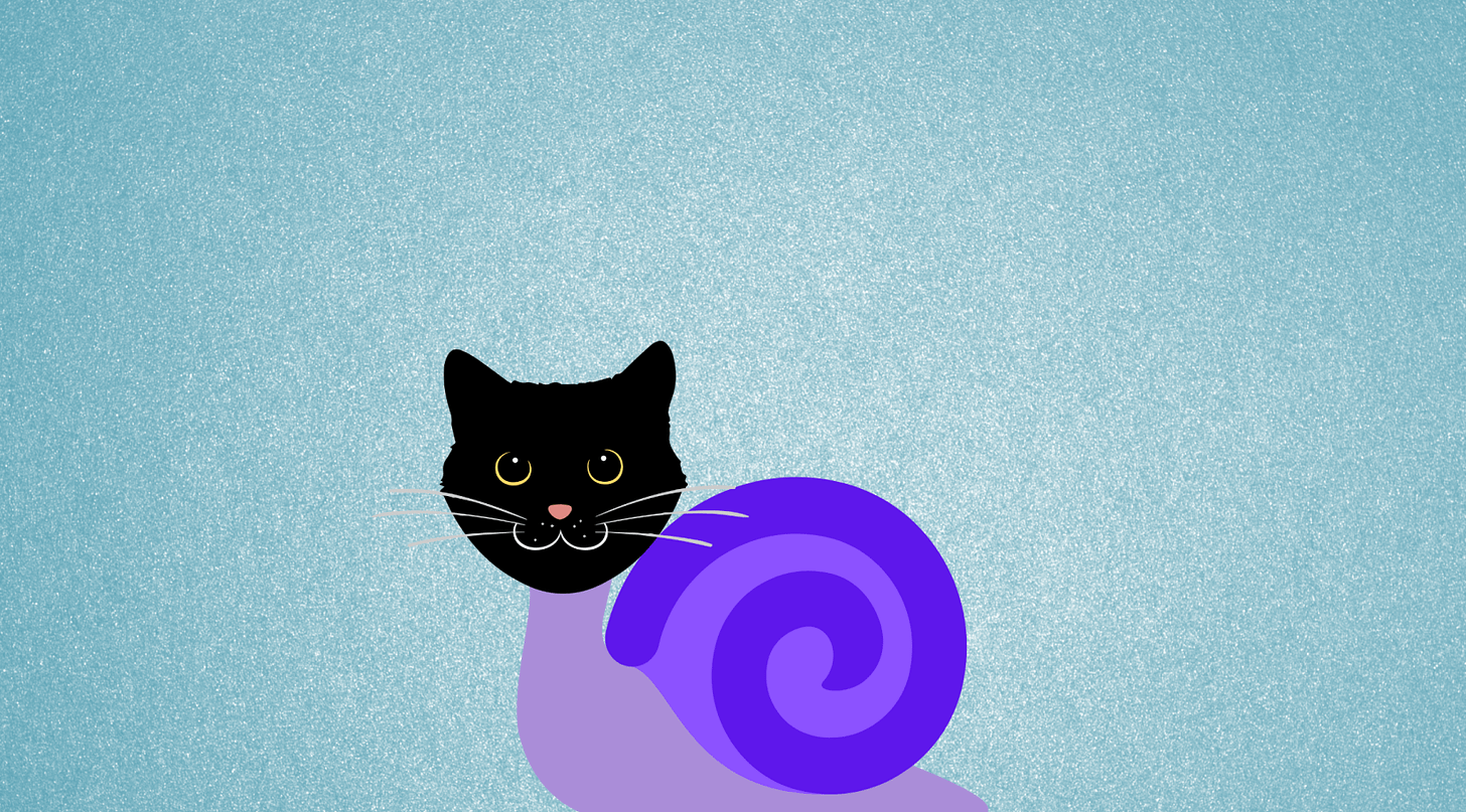 Image of cat/snail hybrid