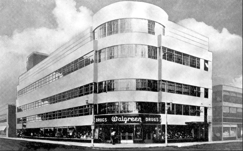 Rendering of the Walgreens on Flagler Street in 1937.