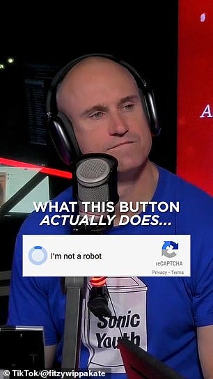 The radio hosts have revealed what really happens when you click the 'I'm not a robot' box